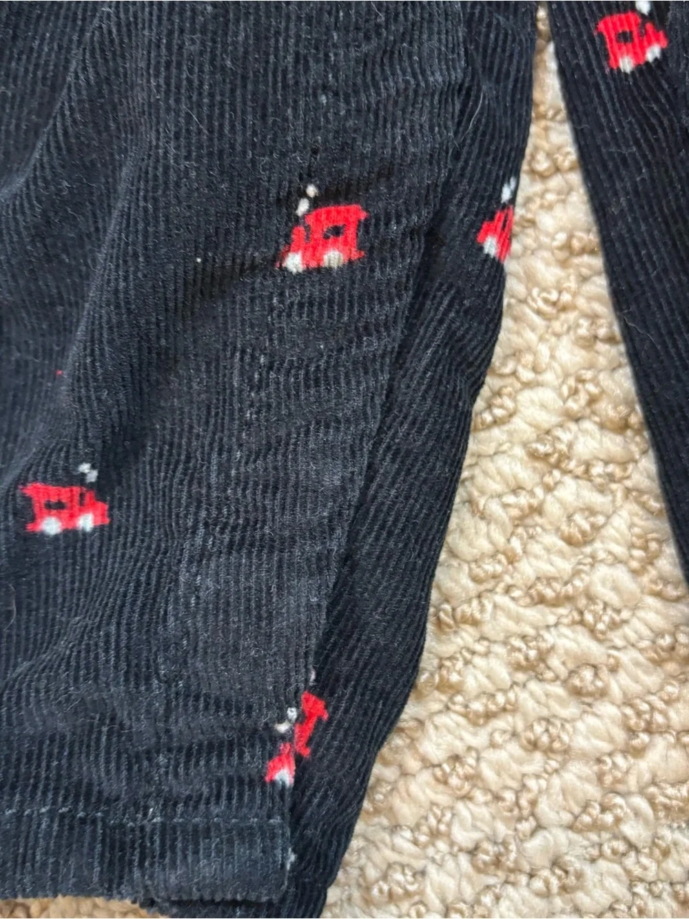 Oshkosh Toddler Train Corduroy Overalls - Black Size 9 Months